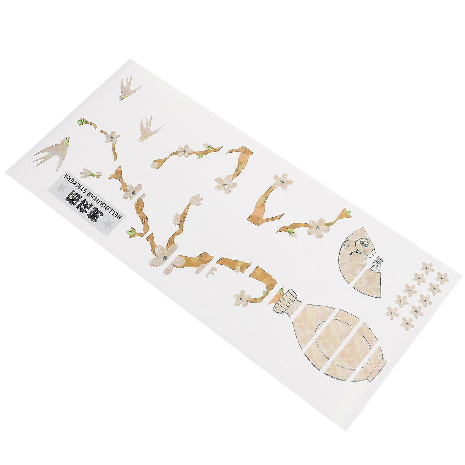 Guitar Sticker Decal Rectangular Thin Premium Paper Material Decorative 1Pc