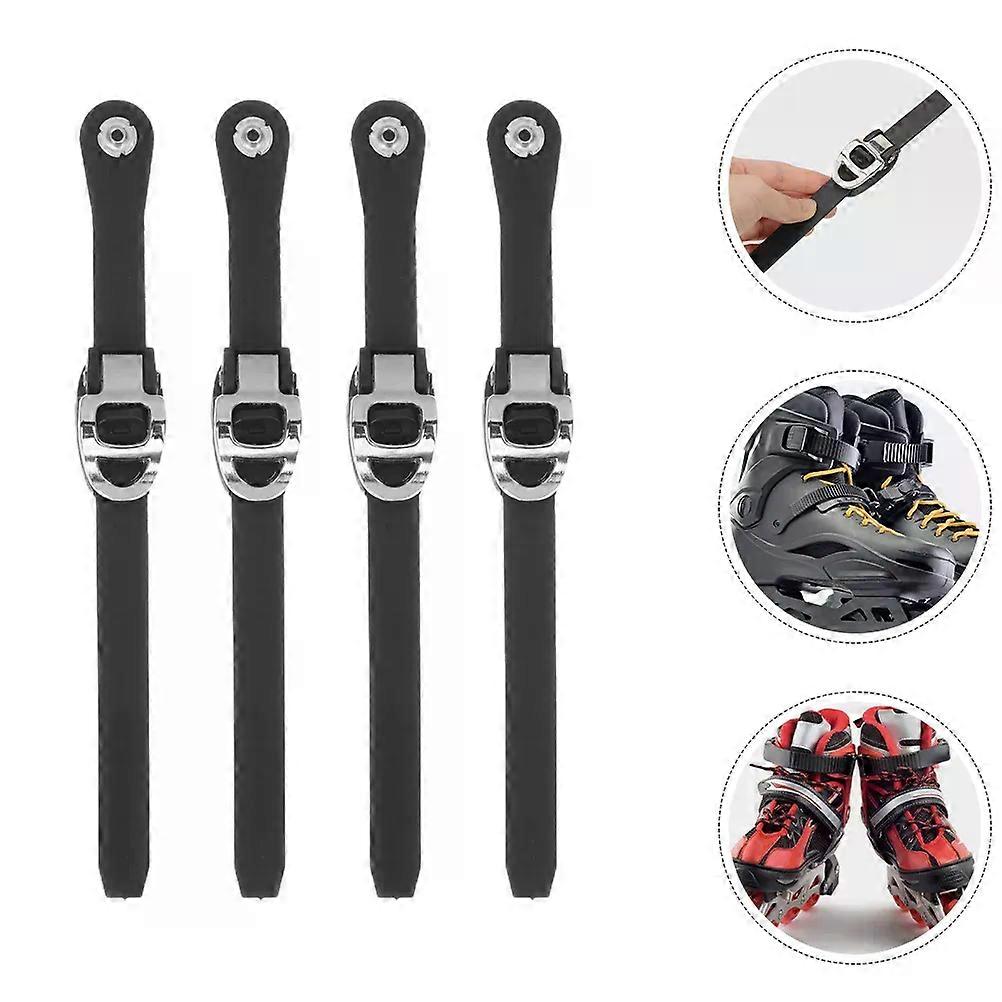 4 Pcs Roller Skate Buckle Straps Adjustable PP Material Skating Shoe Accessories Stable Supportive Design