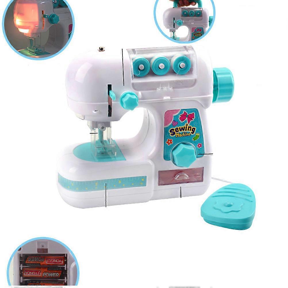 Toy Sewing Machine Simulation Sewing Machine ABS Material Girls Parent-Child Interaction 6.7×6.7×2.6in 1Pcs