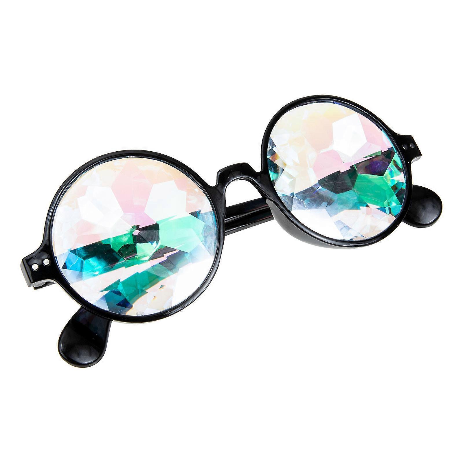 Black Plastic Party Glasses for Decor Mosaic Design Photo Prop Fun