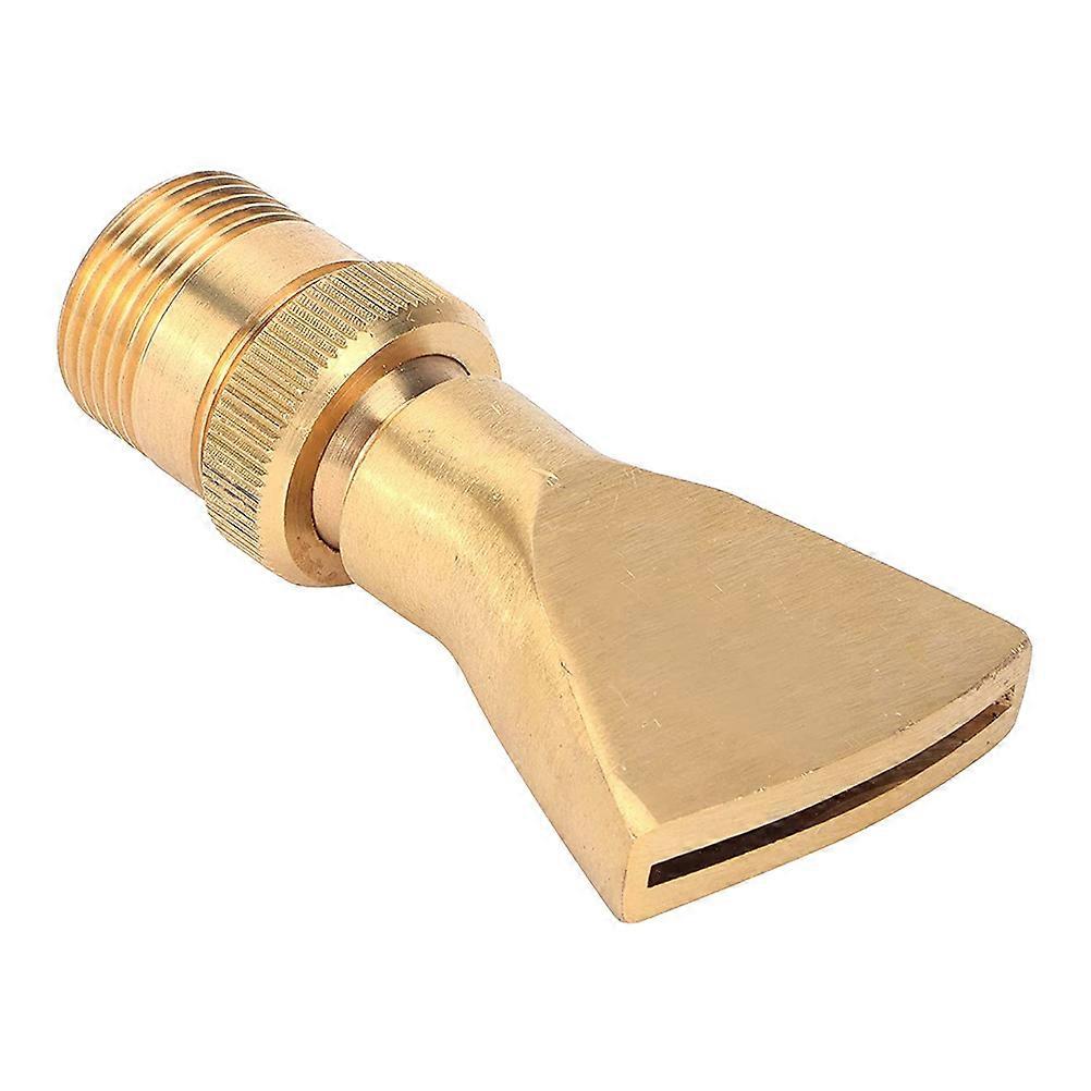 Golden Copper Fan-shaped Fountain Nozzle for Garden Yard with Durable Design 1 Piece