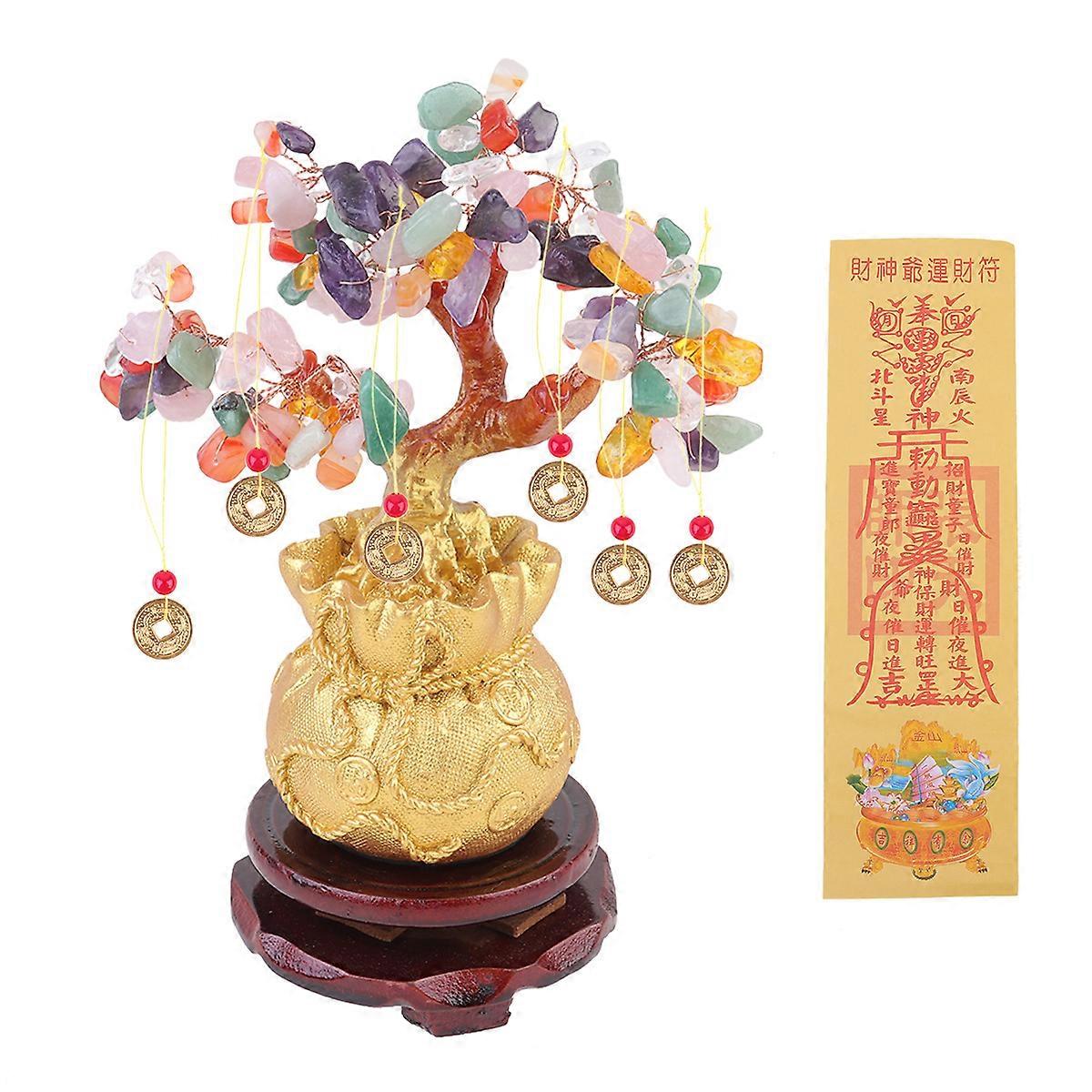 Fortune Tree Decoration Wealth Housewarming Gift S Size Bamboo Material 1Set