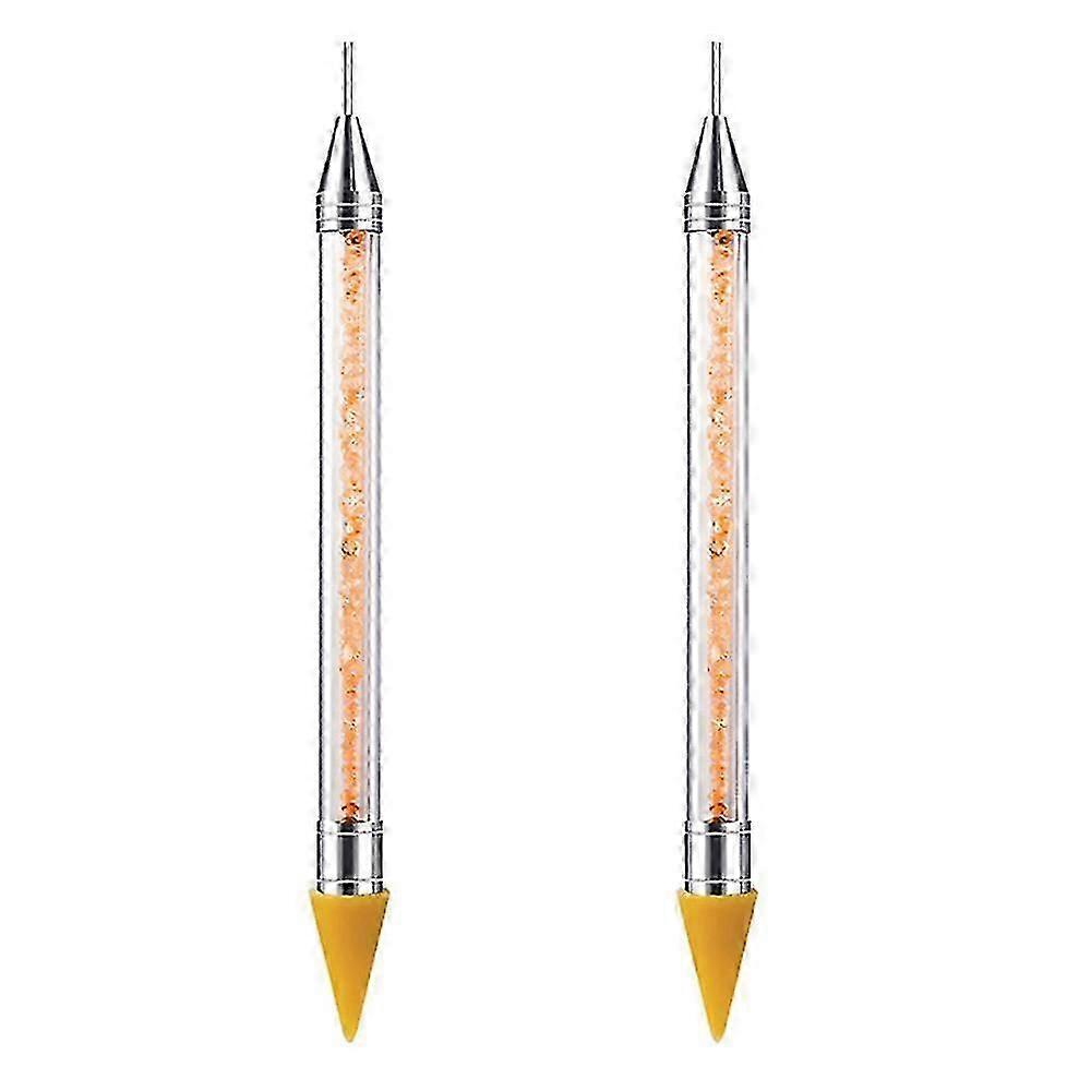 Dual-Ended Nail Rhinestone Tool - Acrylic Handle Dotting Applicator