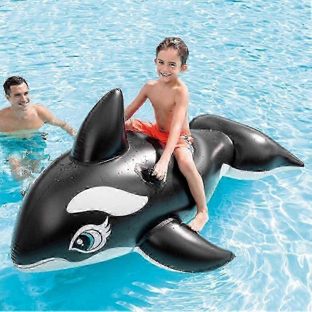 Orca Inflatable Doll Beach Party Outdoor Fun Summer Accessories Swimming Ring Inflatable Whale Water Party Toys Seat Ride Kb