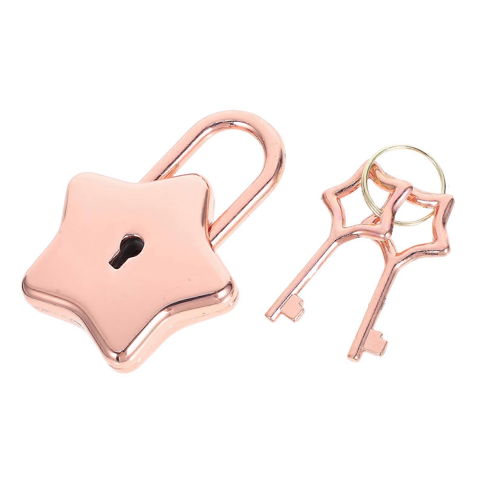 Cute Mini Padlock with Keys – Small Key Lock for DIY Notebooks, Diaries, Backpacks, and Journals