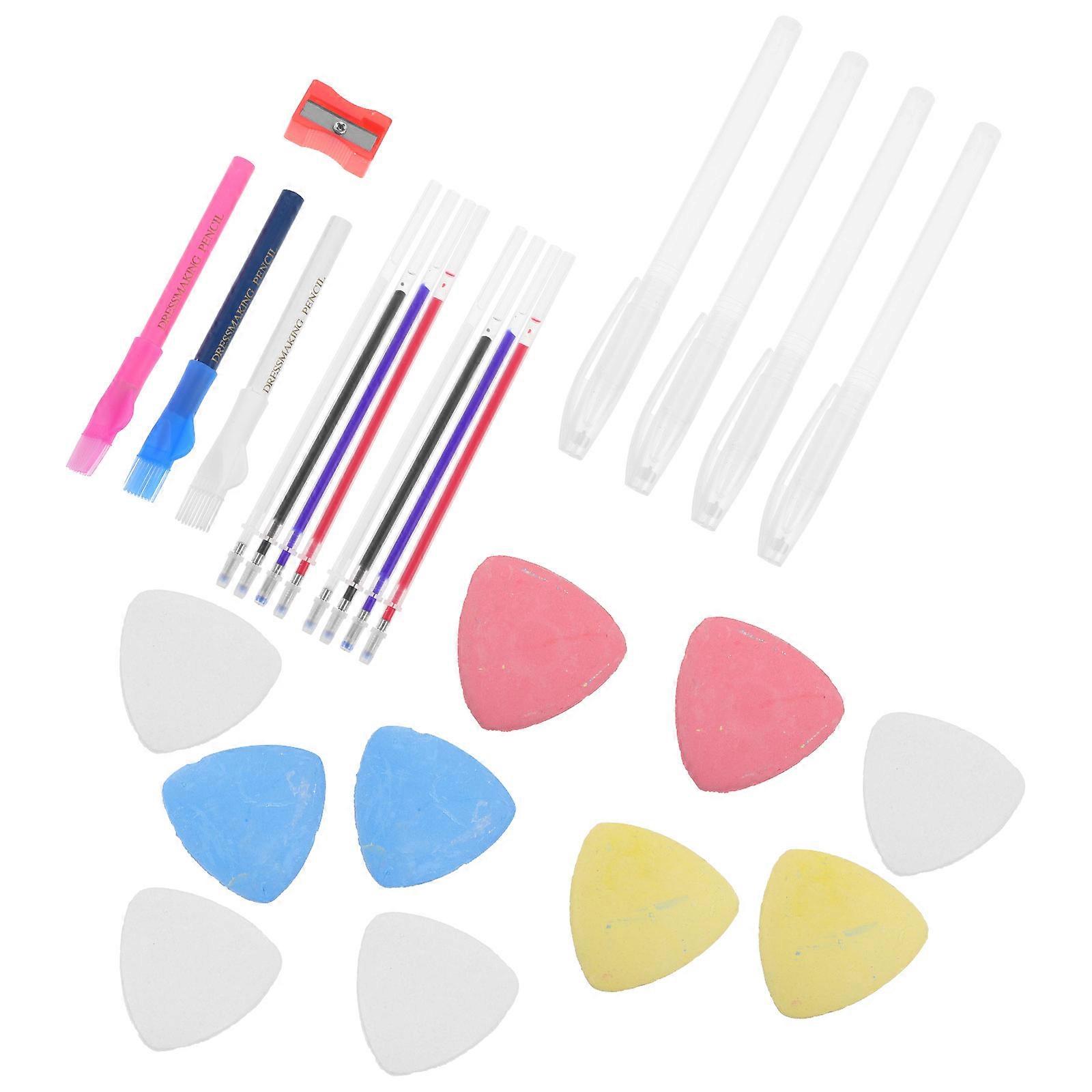 Tailor Chalks Sewing Supplies Assorted Color Transparent Pen Case Marking Stitches 10.10X1.50X0.80CM 1Set