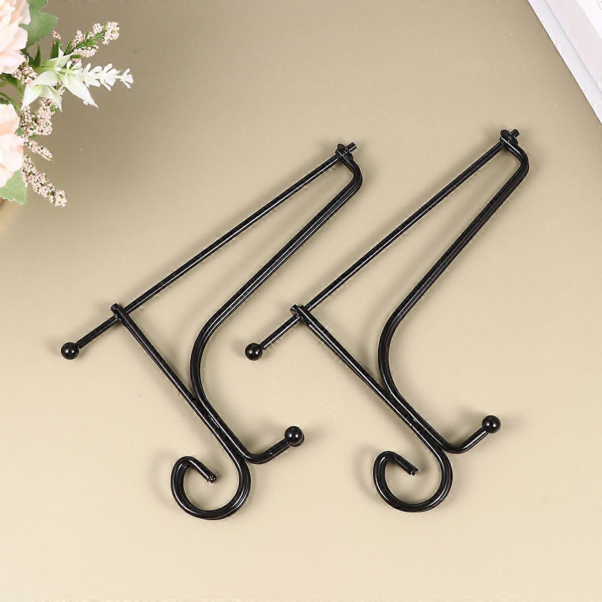 Iron Display Stand for Home Office Shop with Folding Design Black 7 Inch