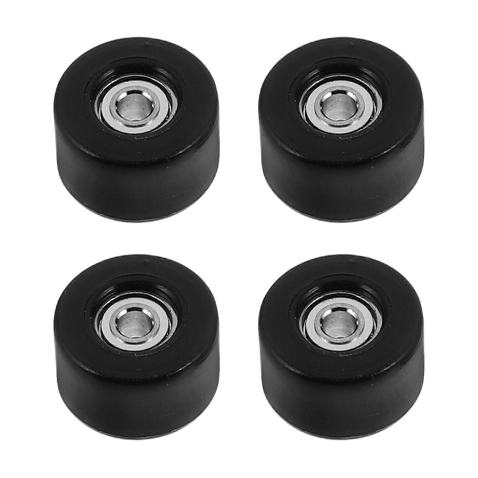 4pcs Finger Skateboard Wheels with Bearings Practical Sturdy Accessories for Repairing Mini Skateboard