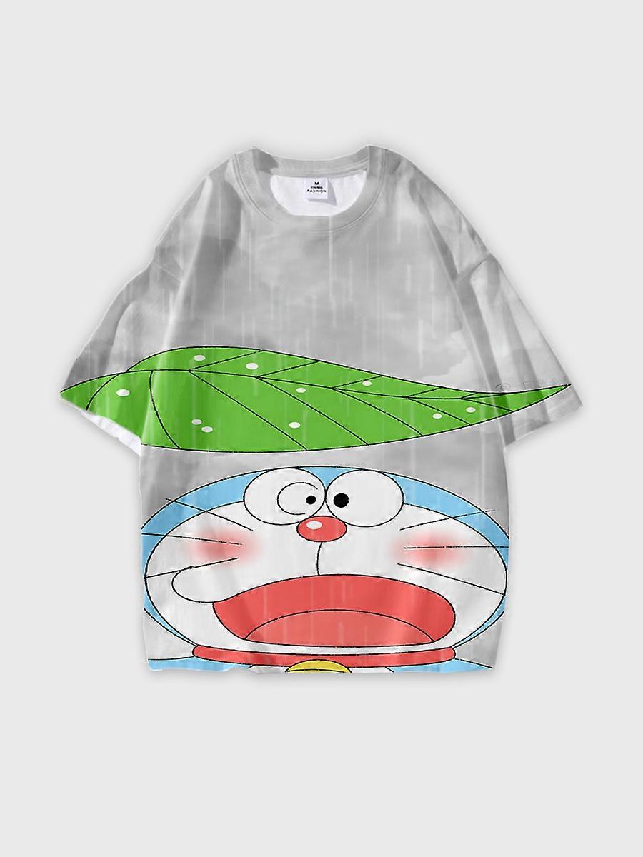 T-shirt round neck Cartoon Pattern loose short sleeve A77