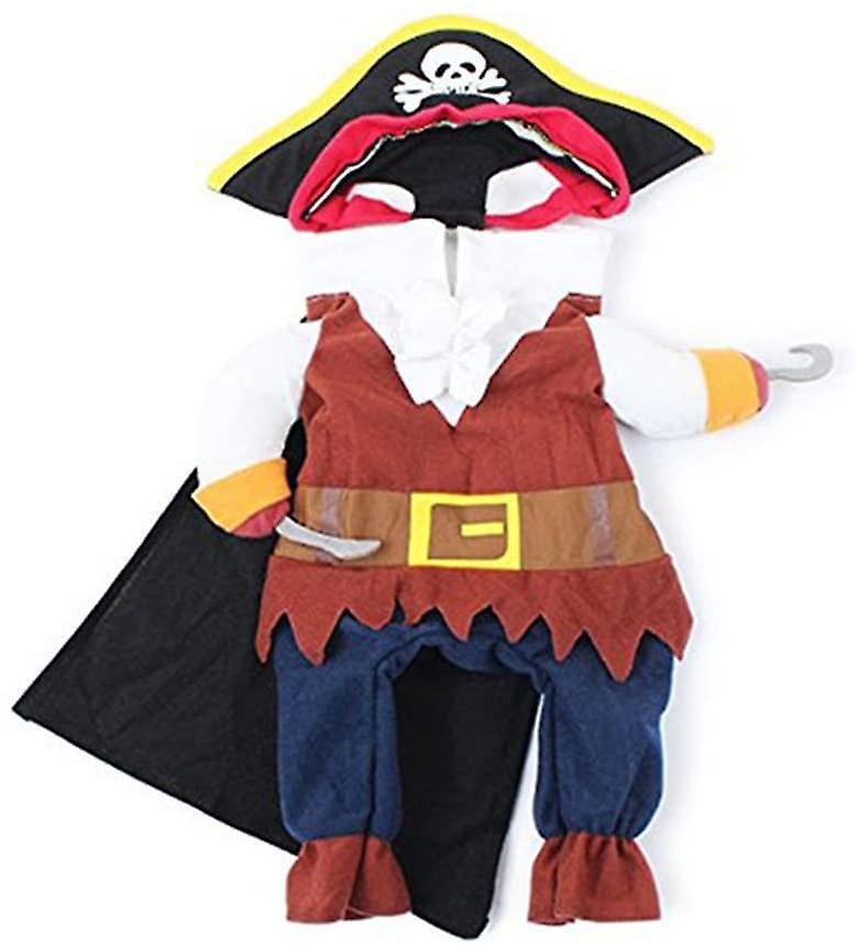Fun And Cool Pirate Christmas Pet Costume With Hat, Suitable For Small And Medium Sized Dogs And Cats (s)