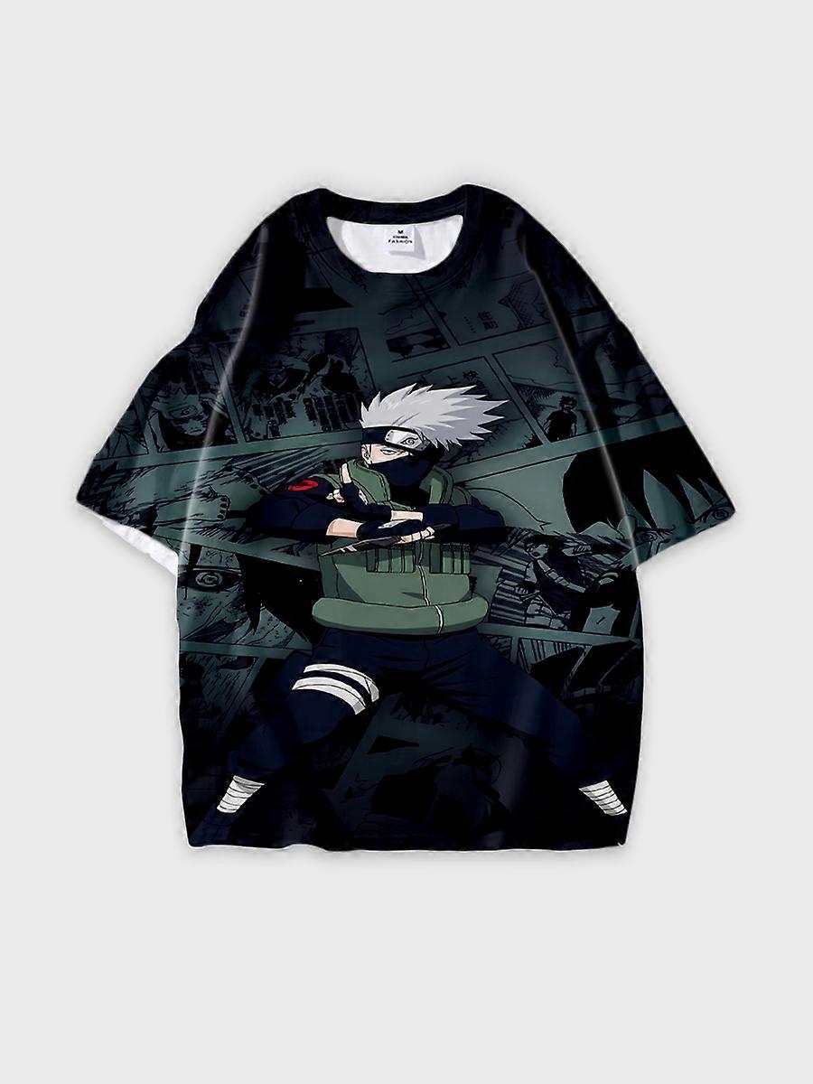 T-shirt round neck Role Pattern loose short sleeve C2148