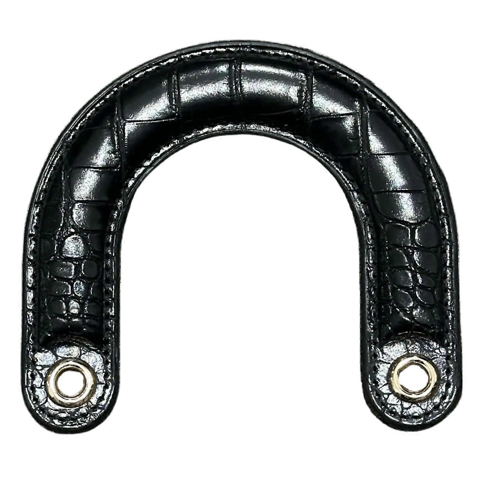 Curved Purse Handle Black, PU Material for Easy Installation and Comfortable Grip, Stylish Accessory for Women