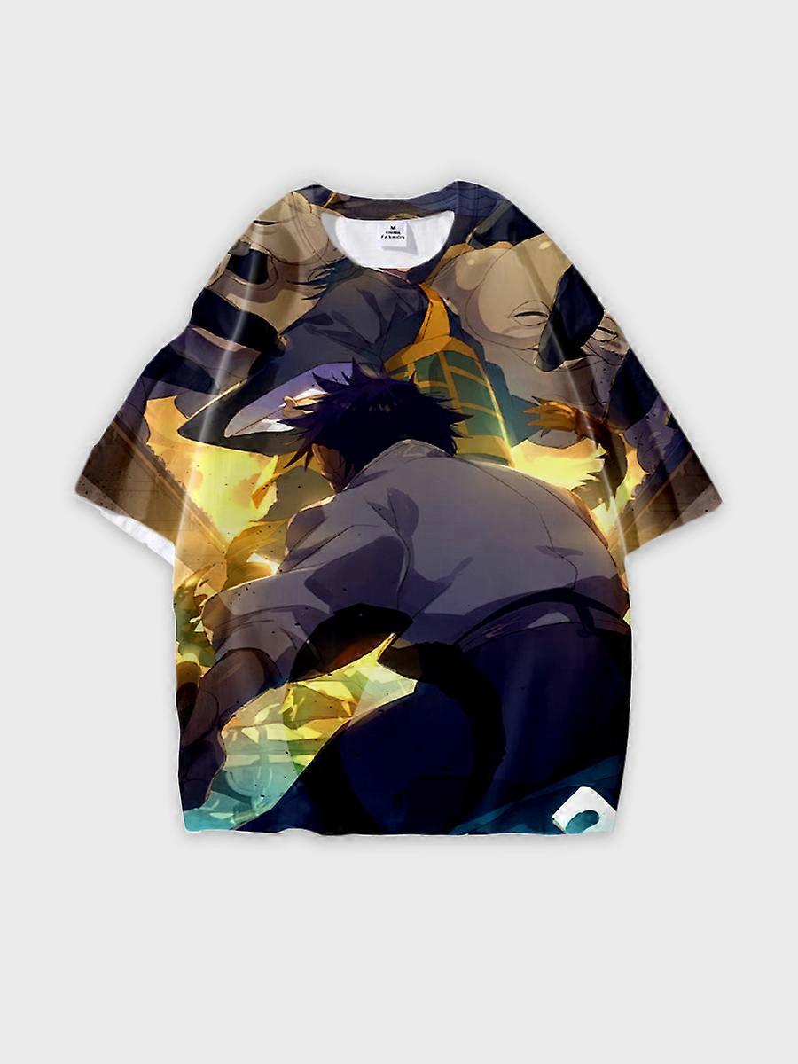 T-shirt round neck Character Pattern loose short sleeve P3106