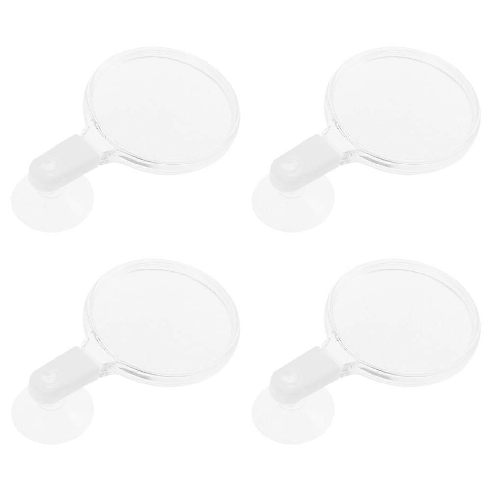 4 Piece Suction Magnifying Glass for Fish Tanks – Clear Acrylic Viewer for Betta Fish, Ants, and Spiders Observation