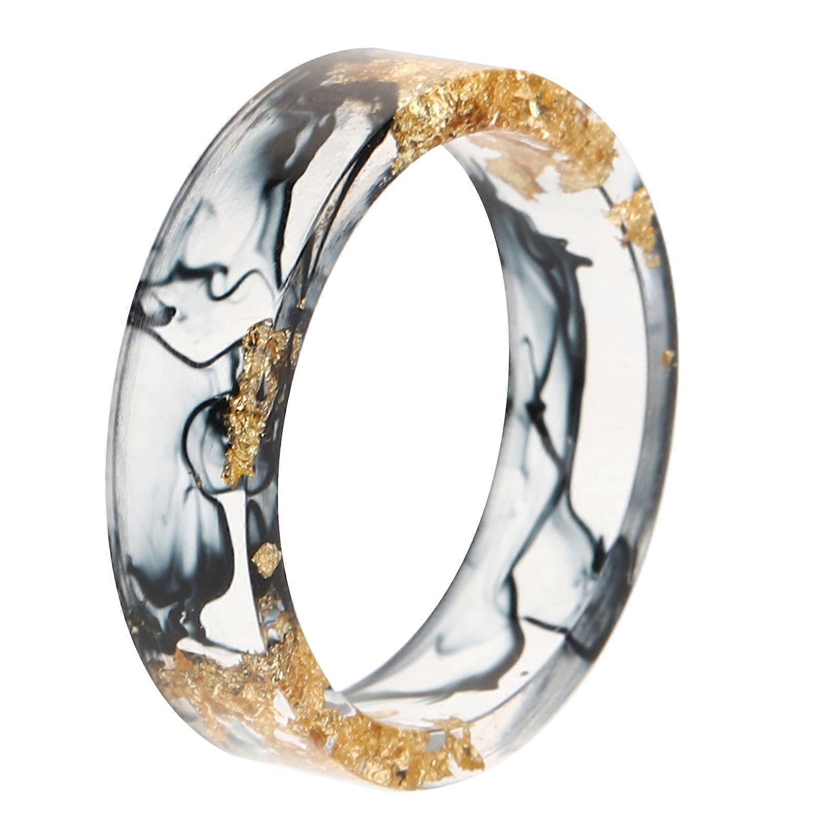 Multi Color Resin Women Ring Comfortable to Wear Proper Size for Most People Stacking Ring 0.8 inch