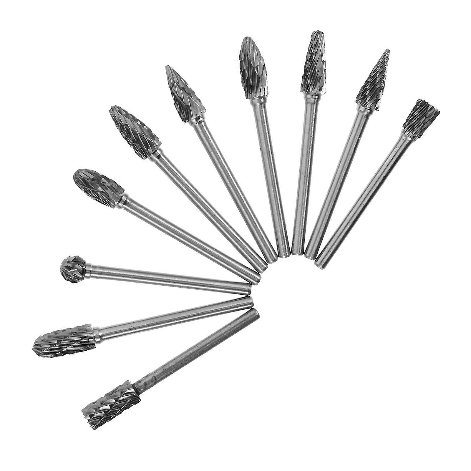 Tungsten Steel Grinder Bits for DIY Use Ensuring Performance 10pcs Assorted Size