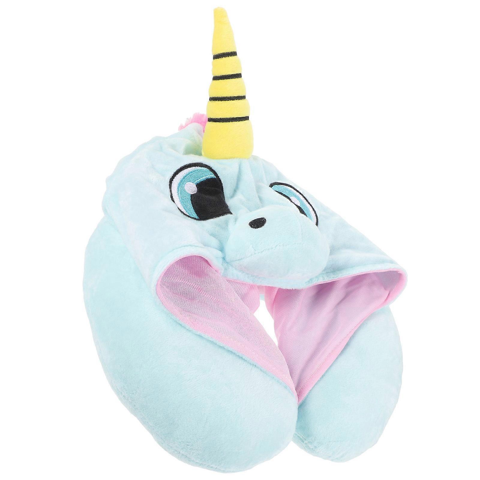 Hooded Travel Pillow Office Nap Neck Multi Color 1Set