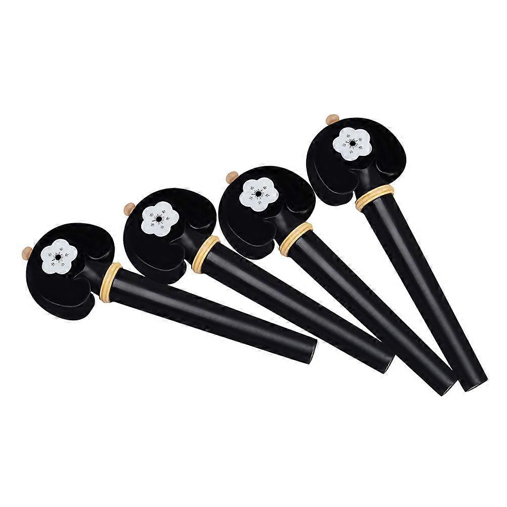 Wooden Cello Tuning Pegs Hand Carved Ebony Replacement Accessories for Easy Installation and Smooth Performance