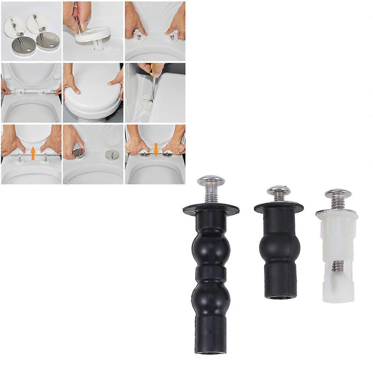 Toilet Lid Screw Kit with ABS Material for Most Standard Toilets 18mm Pad Included