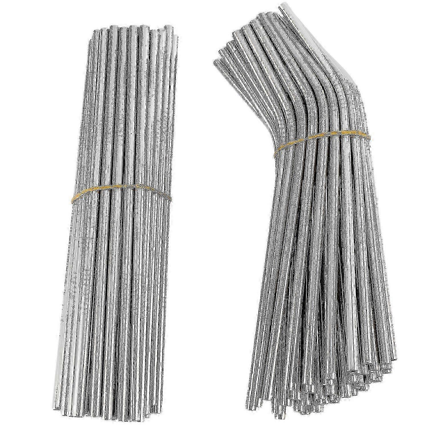 100個の再利用可能な304ステンレス鋼の飲みストロー215mm x6mm湾曲したバルク環境にやさしい金属ハイウェイ