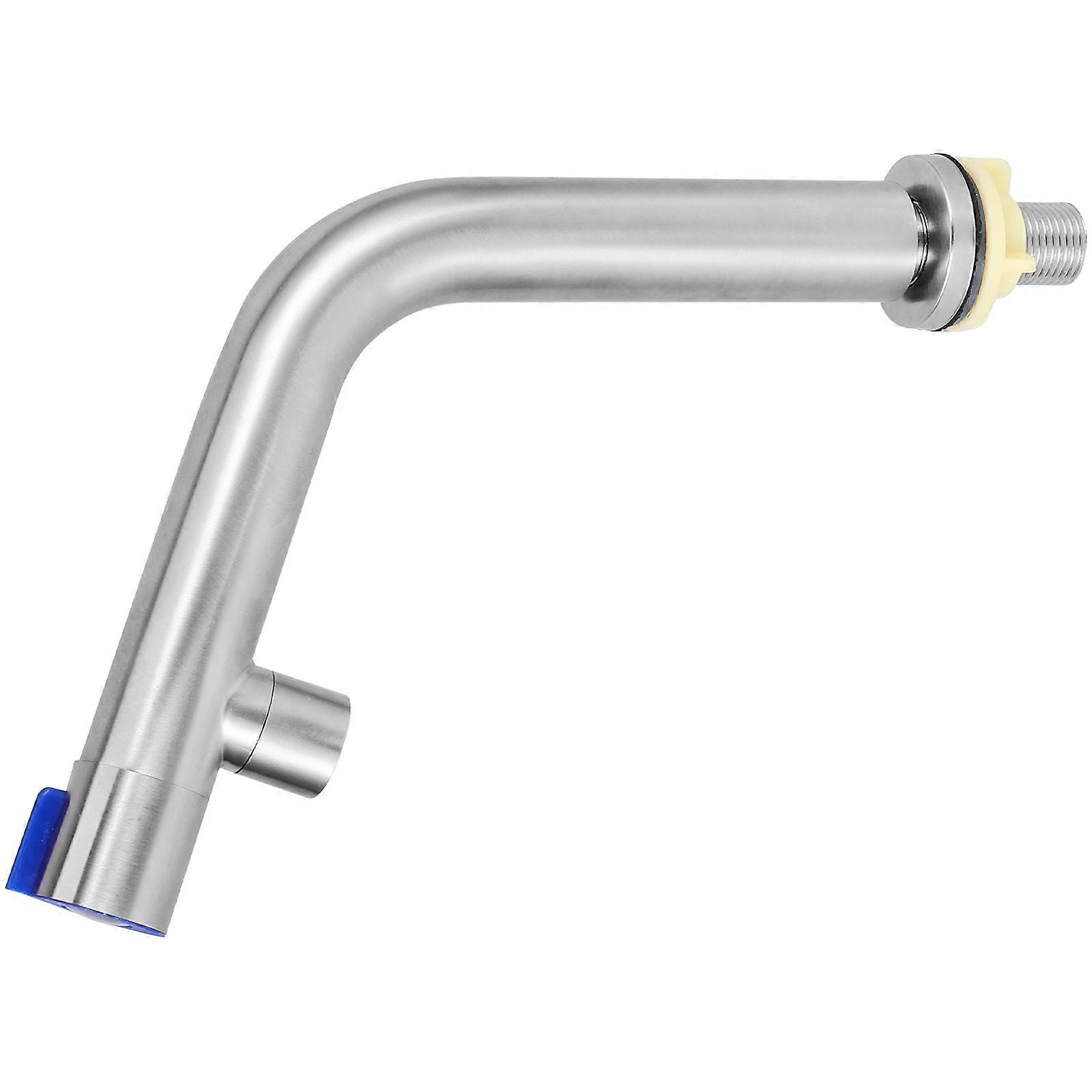Stainless Steel Water Tap with Ceramic Core for Kitchen and Basin Use Silver 3.5x9.8 Inches