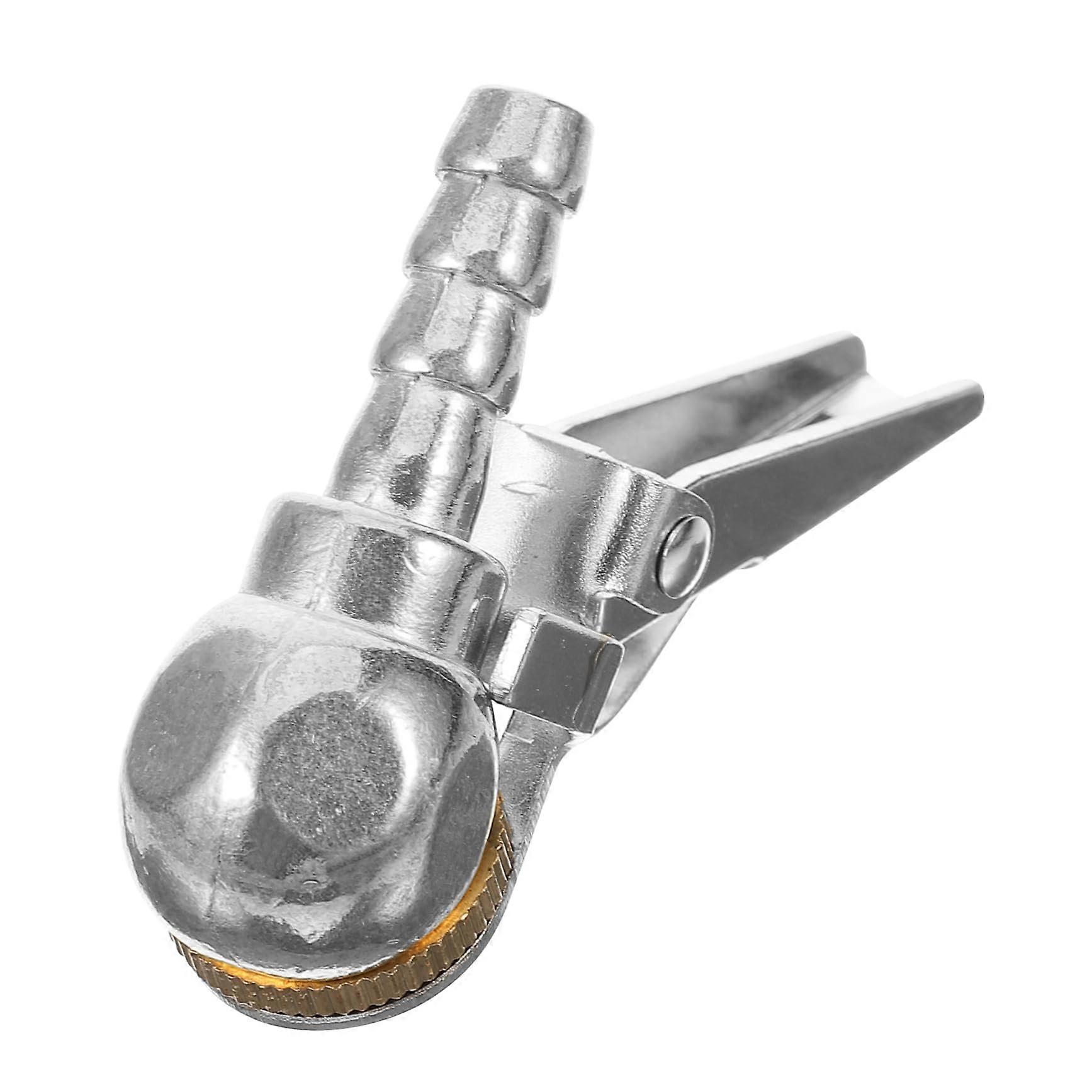 Tire Inflator Air Chuck, Sturdy and Practical Tire Filling Adapter with Clip, Compatible with Air Compressors for Car and Bicycle Tires