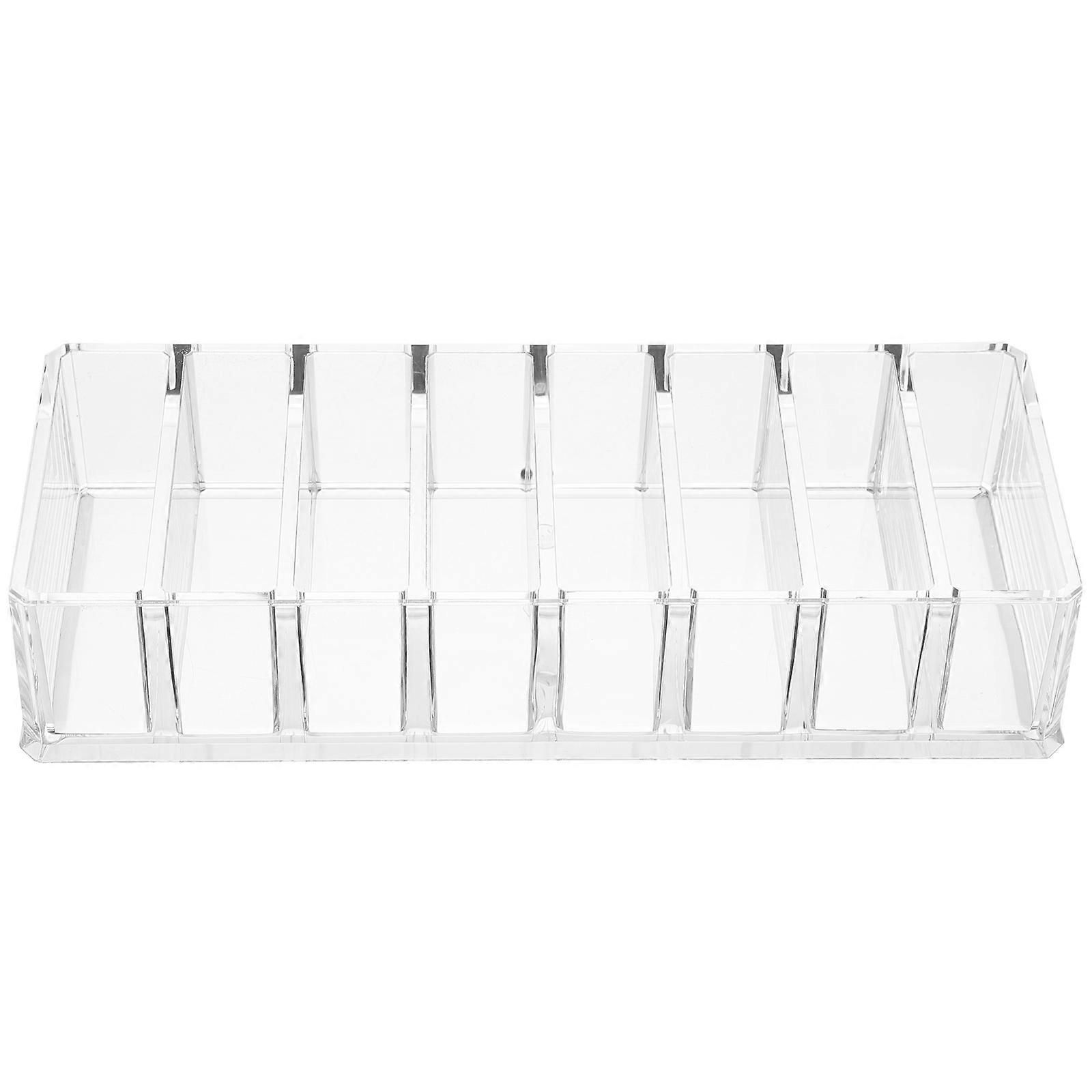 1Pc Acrylic 8 Grid Makeup Box Clear Powder Lipstick Display Rack