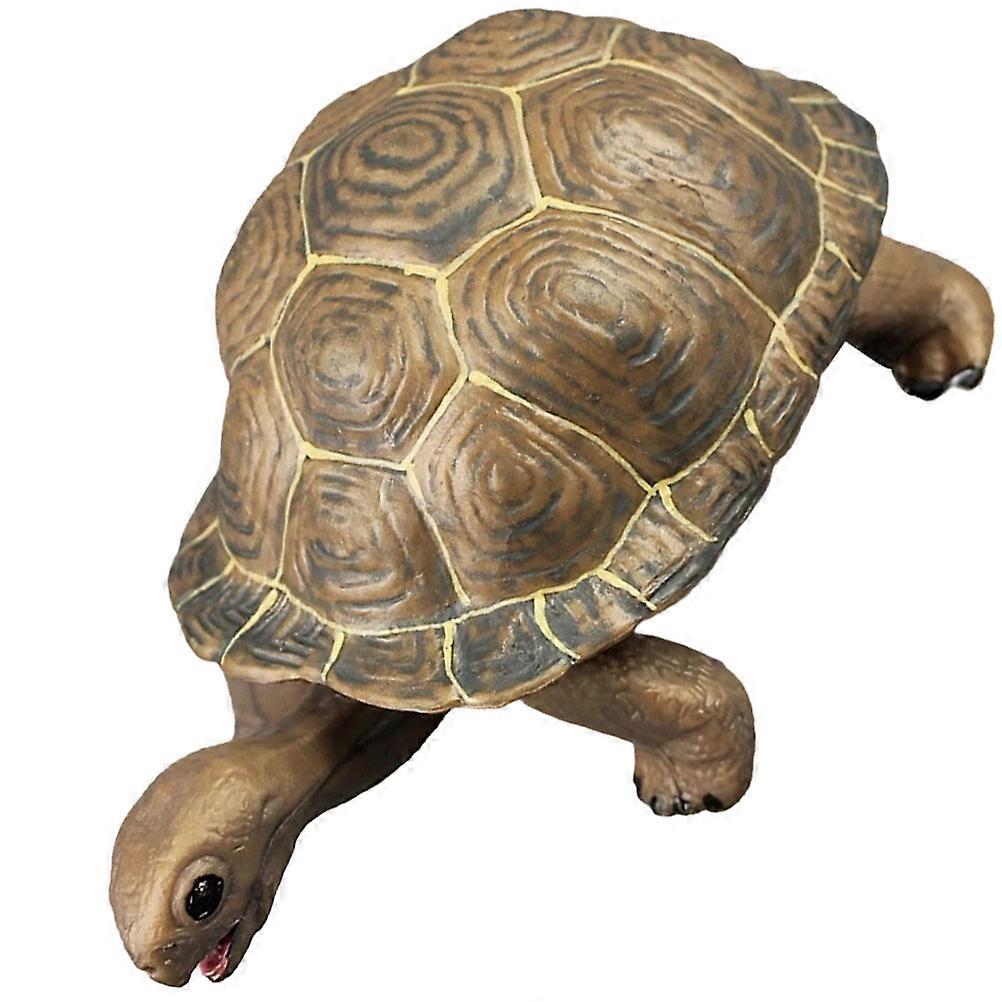 Plastic Turtle Model Brown Turtle Toys with Durable PVC for Decor and Educational Use
