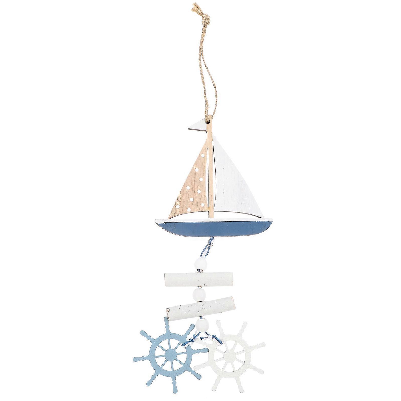 Elegant Nautical Style Wall Hanging – Creative Ship Rudder Ornament for Home Decoration, Safe and Reliable Craftsmanship