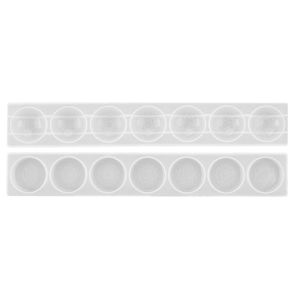 Reusable Silicone Chakras Molds for DIY Crafts White Color 2PCS