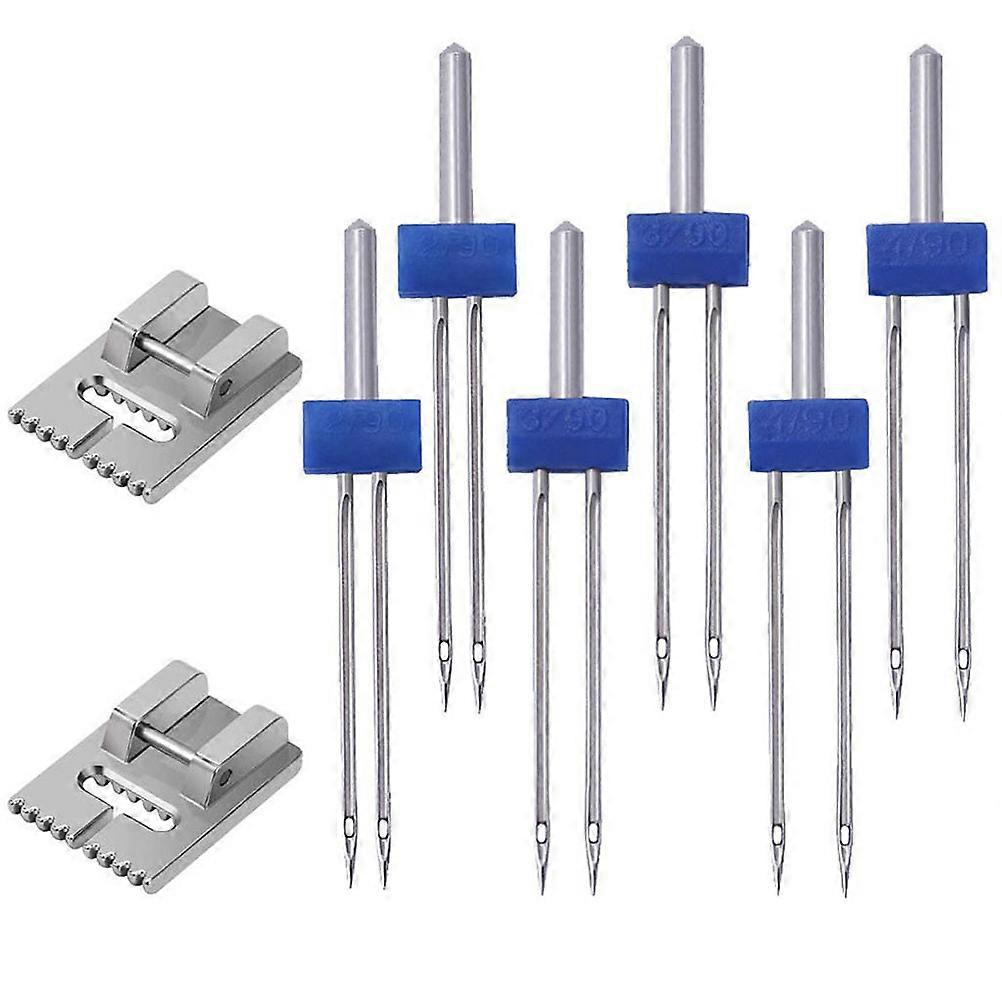 Sewing Machine Twin Needles Set with Double Needles for Straight or Pattern Stitch 2.0/90 3.0/90