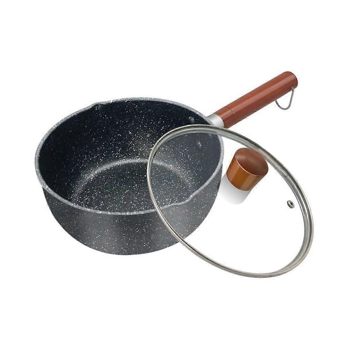1 Set Small Milk Pot, Mini Cooking Pot, Pans with Lid, NonStick Pan with Lid