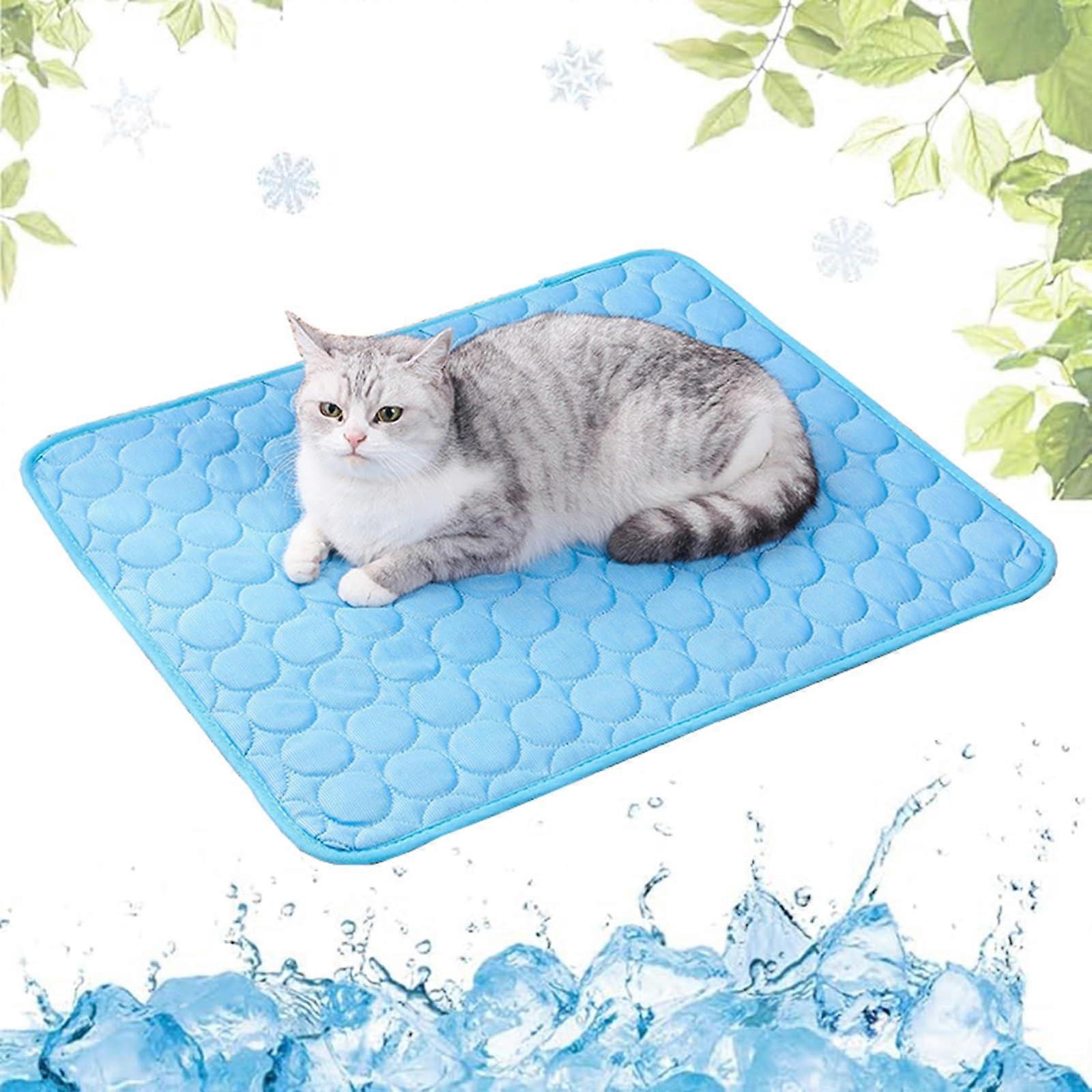Cooling mat for dogs, nonslip, reusable, durable, washable for pets, cool pet blanket XL (100*75cm) Blue