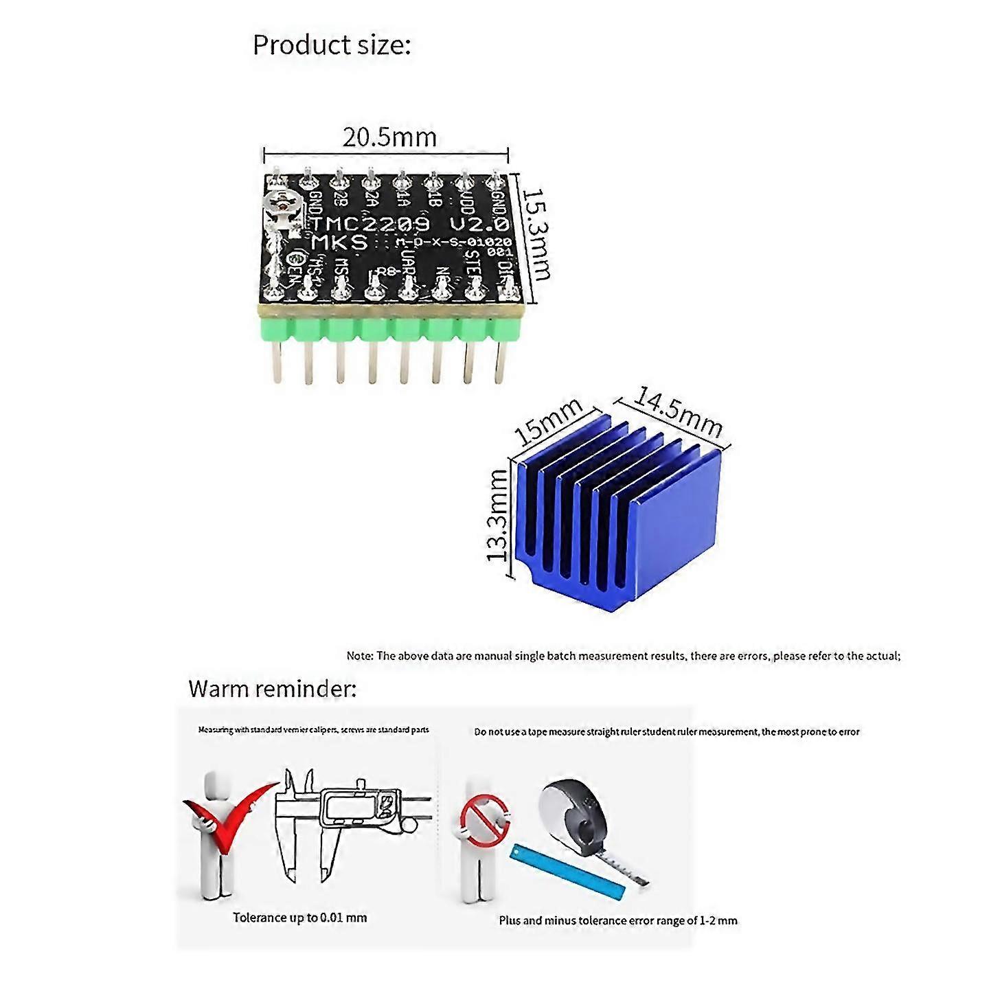 For Mks Tmc2209 Stepper Motor Driver Stepstick 3d Printer Parts