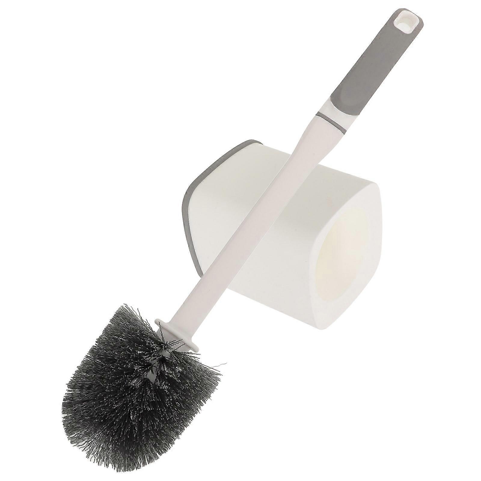 Toilet Brush Set Wall Mountable Long Handle Square Base For Homeowners Practical Cleaning Tool 1 Set