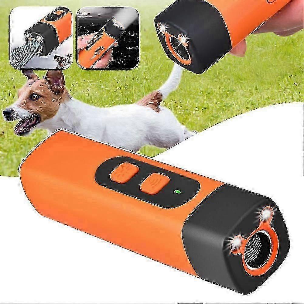 Ultrasonic Dog Training Barking Control Device, Color Display with LED Light, Rechargeable Barking Control Device -a