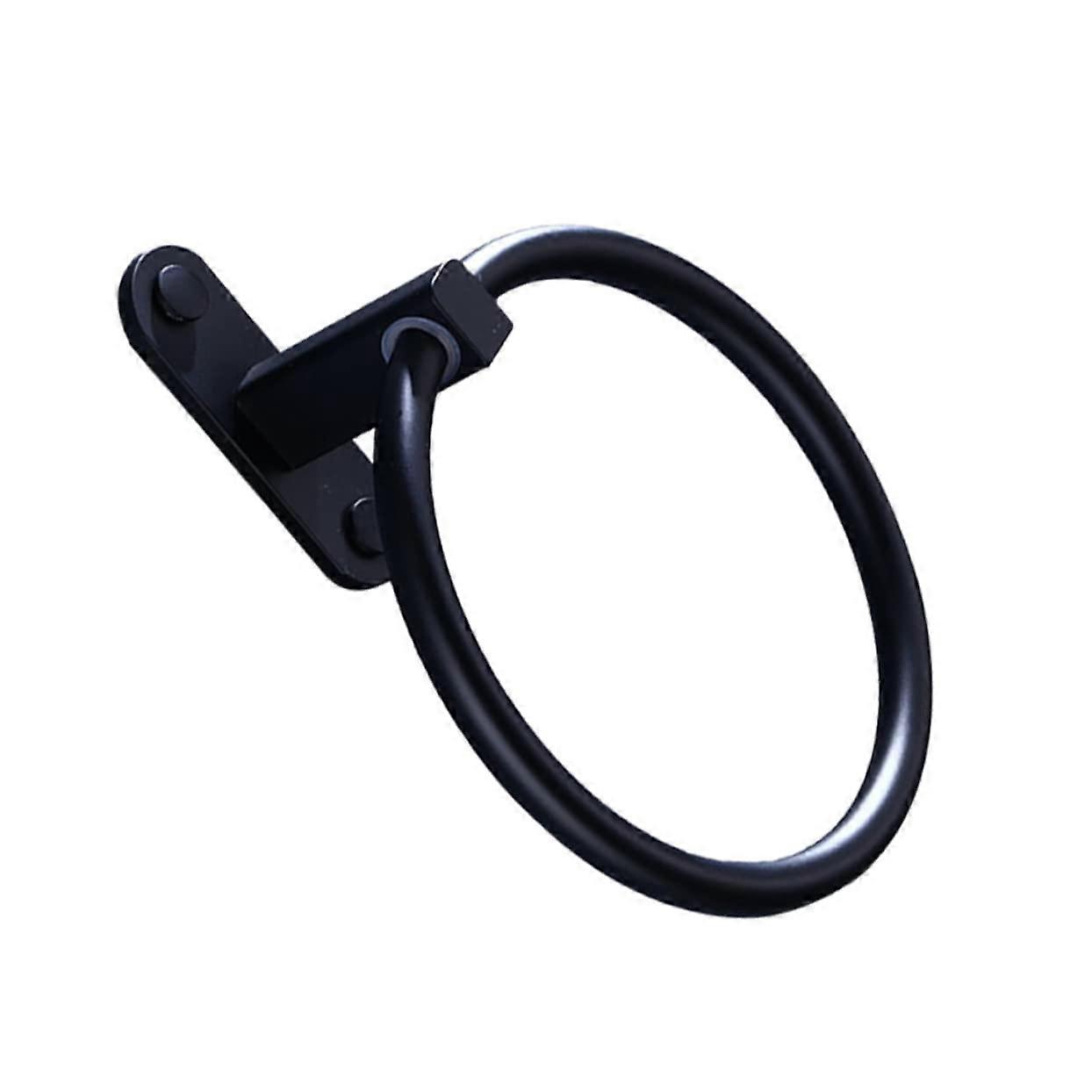 Towel Rail Made of Aluminium, Colour Black, Towel Rail Over the Door, No Drilling Required, Smooth Round Corner