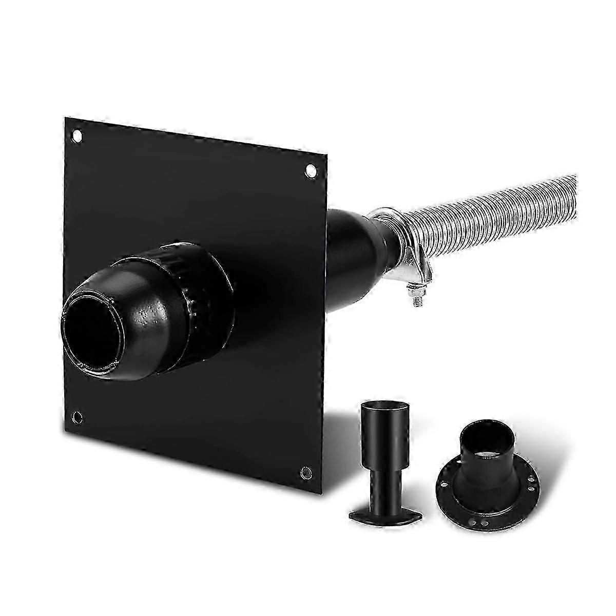Generator Exhaust Extension Silencer Kit with Insulated Through-Wall Mounting Plate Vent Exhaust Red-Good