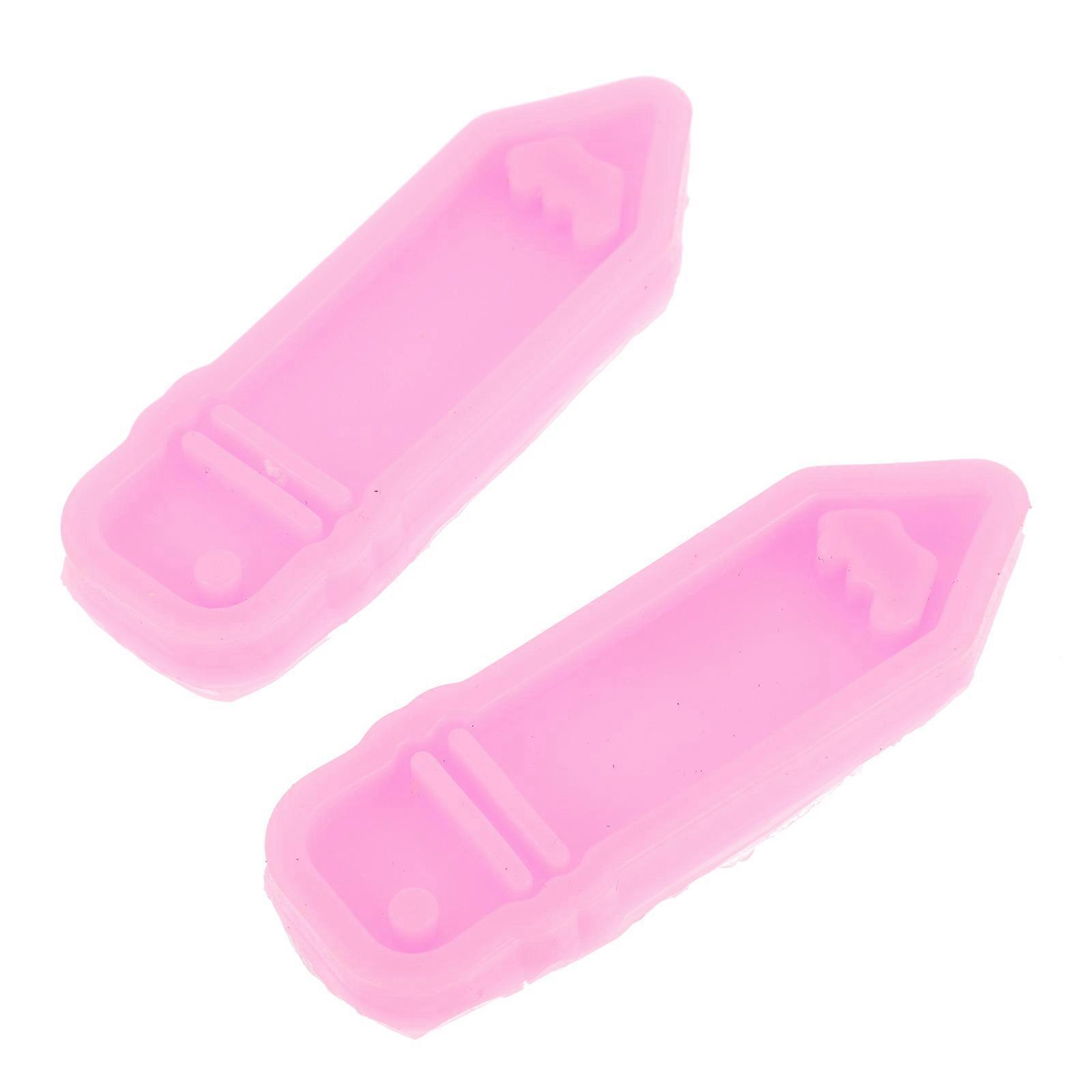 Rosy Silicone Key Chain Pendant Mold for DIY Use Easy to Clean and Store 2 Pcs