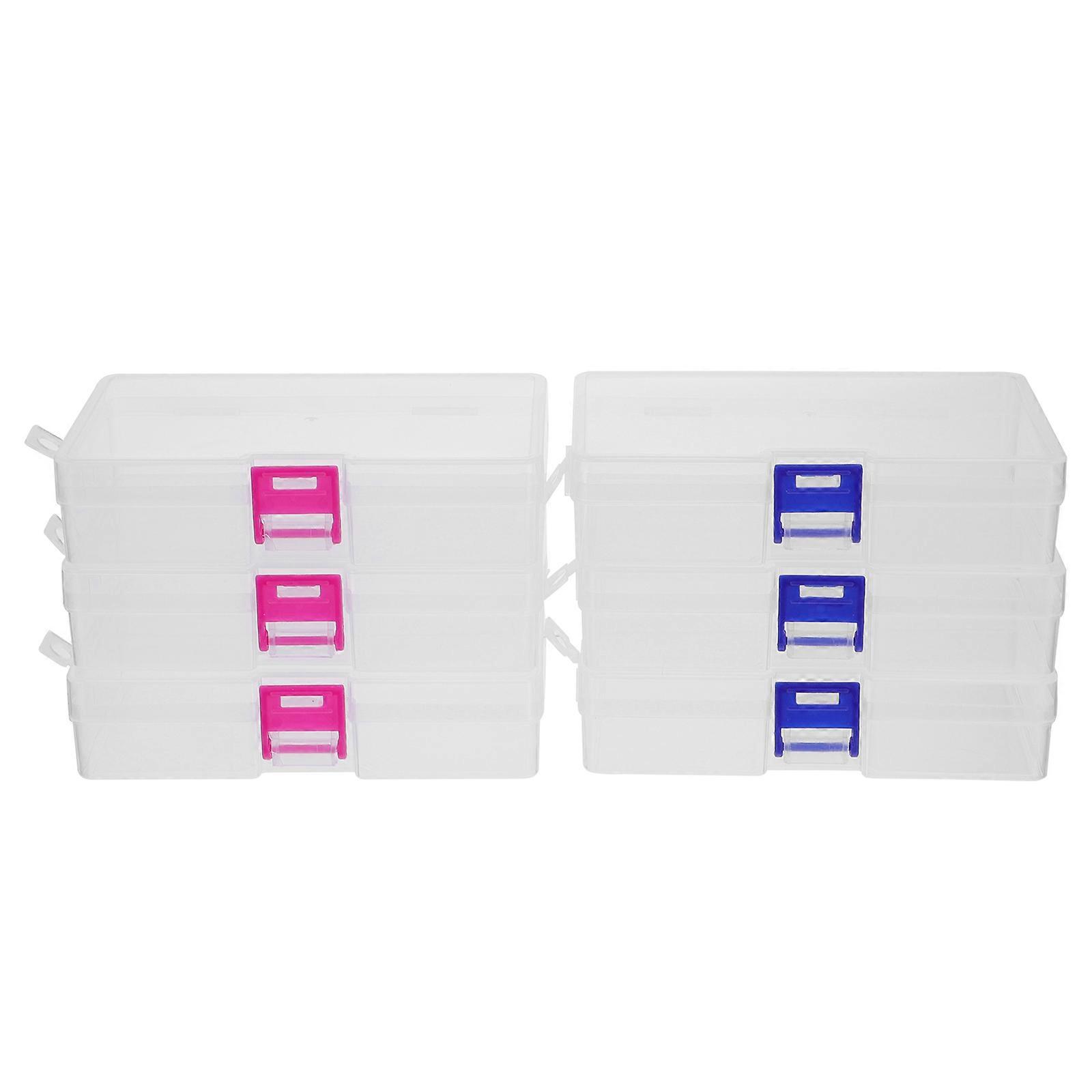 PP Plastic Storage Box 6Pcs Assorted Color and Break-Resistant Makeup Box for Storage