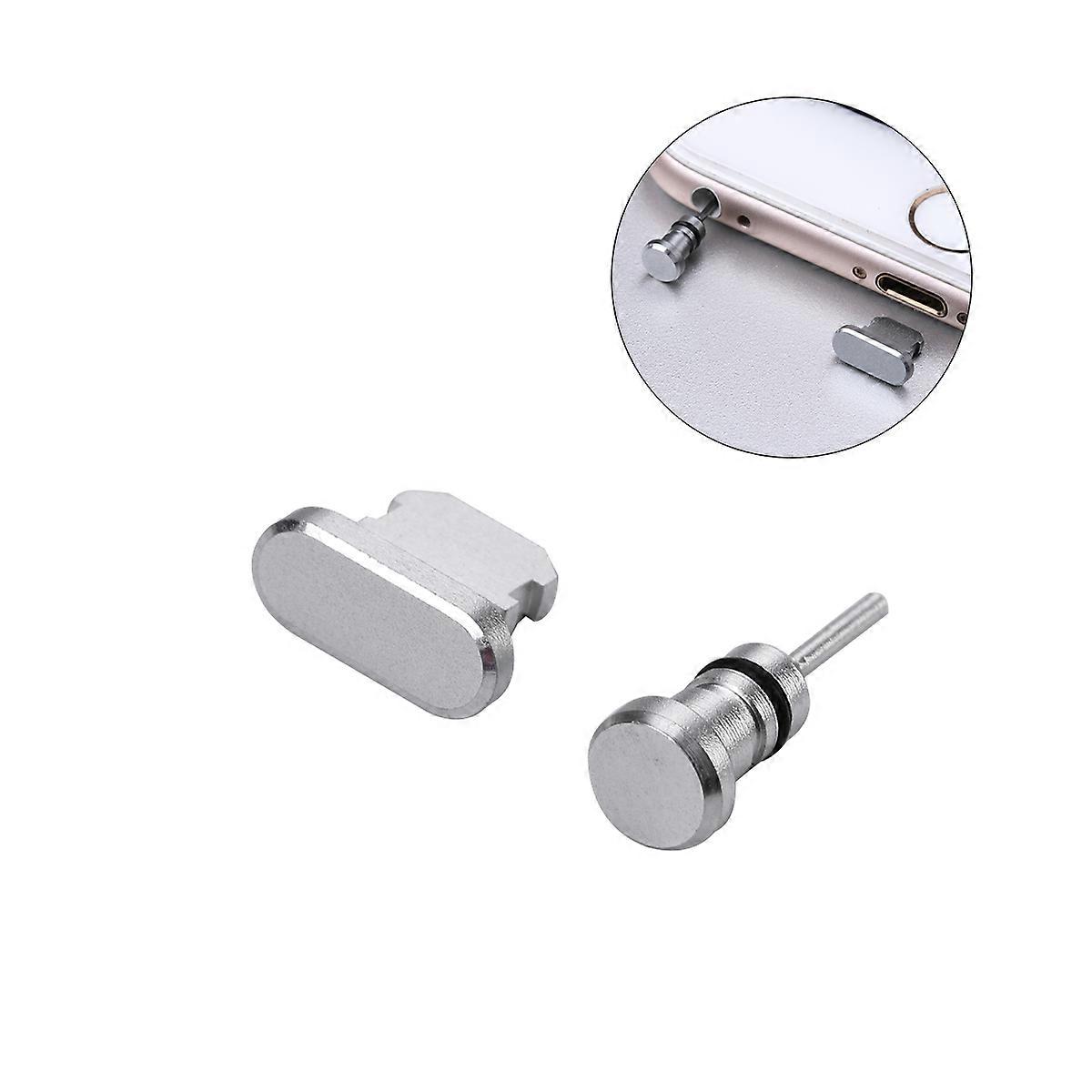 Earphone Jack Plug Hanger Set in Grey Compatible with iPhone Series Protect from Grime Perfect for Travel 2Pcs