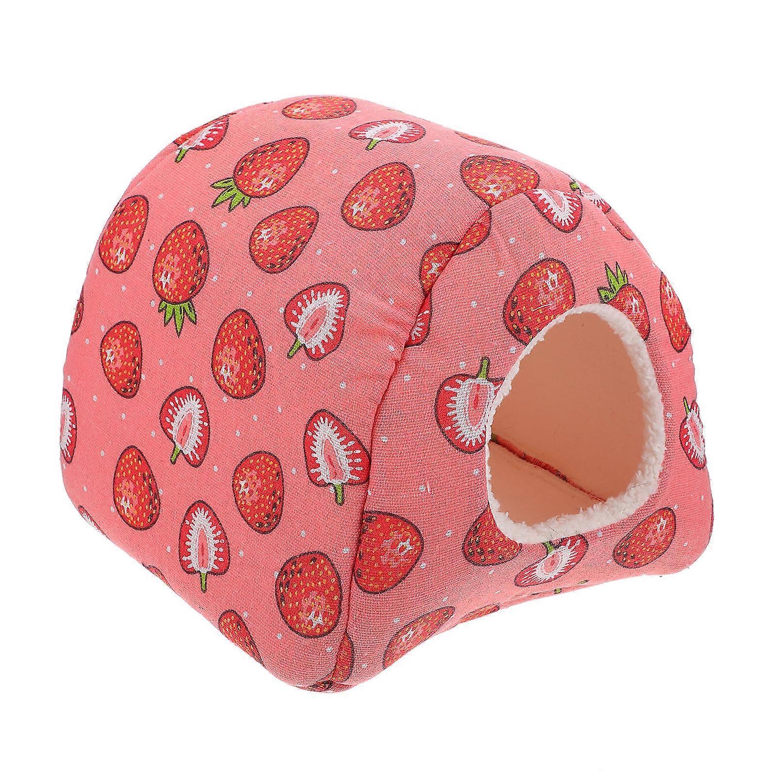 Semi-Closed Dome Shape Hamster House Bed Cold Weather Comfortable Sleeping 20X20X20CM 1Pcs