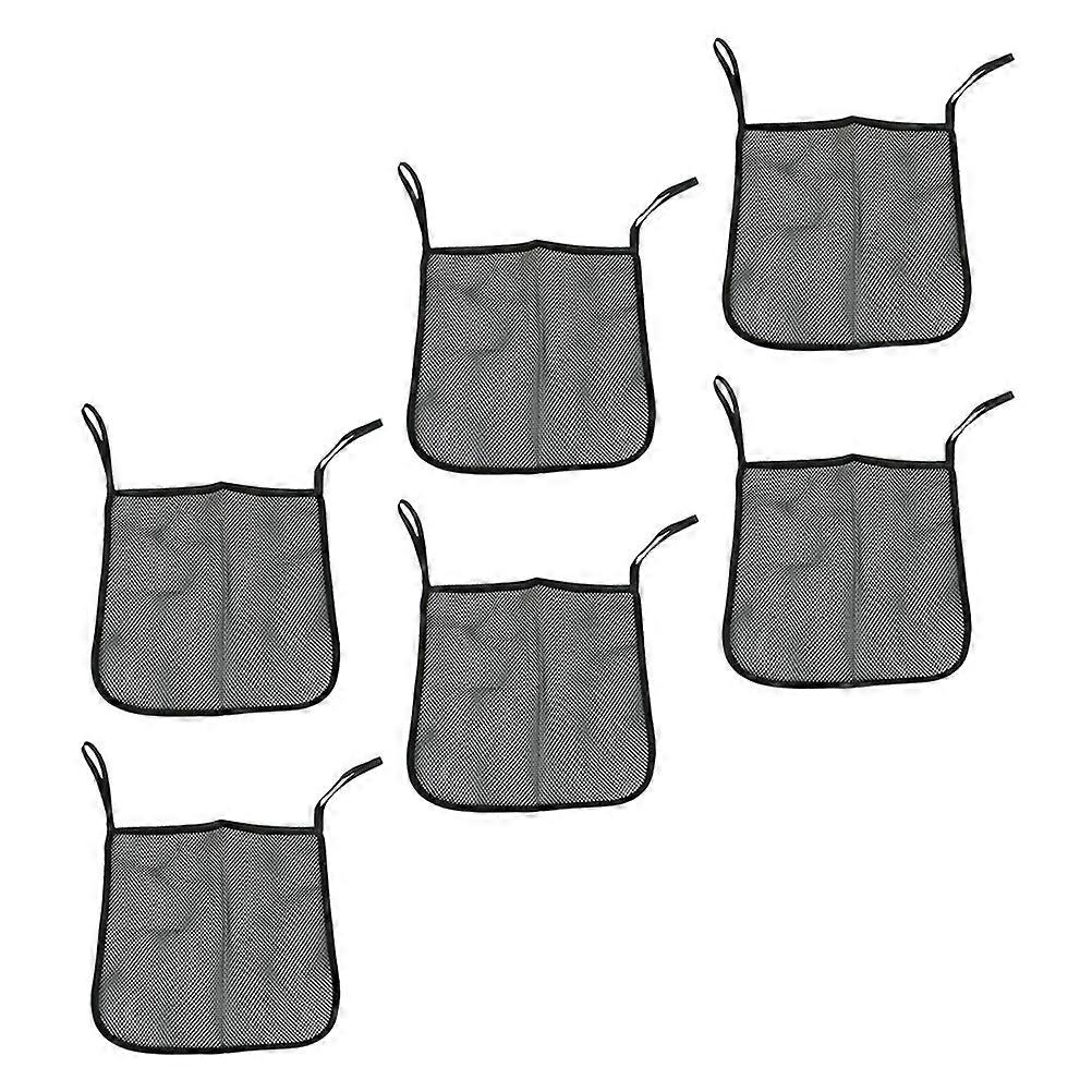 Baby Bath Toy Holder With Portable Mesh Design Black Color Stroller Storage Bag Perfect For Parents With Square Shape Available In 6Pcs