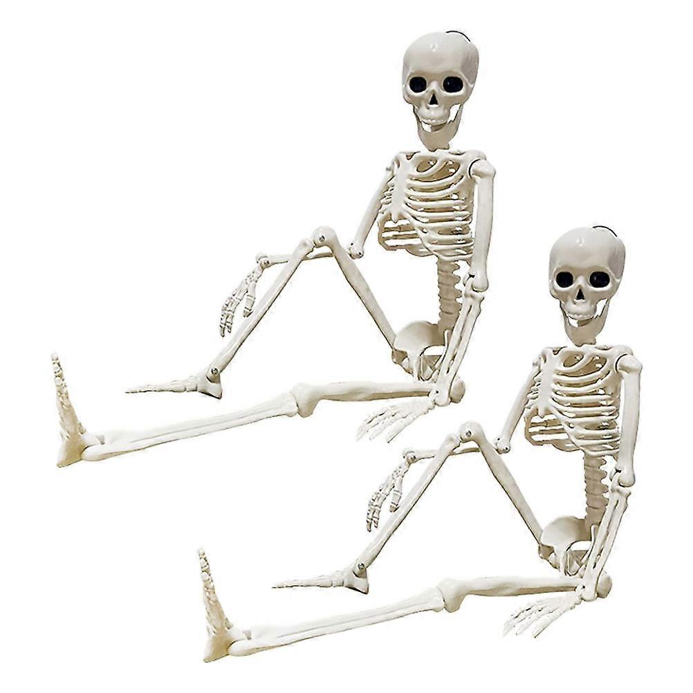 Halloween Skeleton Decoration Movable Joint Human Bones Model for Haunted House Graveyard Scenes Party Props Realistic Decor