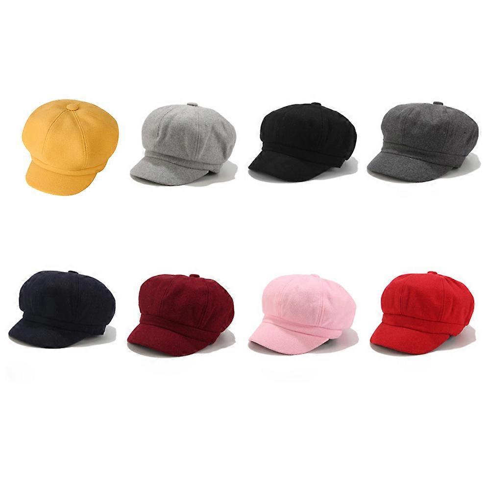 1PC Stylish Warm Woolen Beret for Women Girls in Octagonal Shape for Autumn