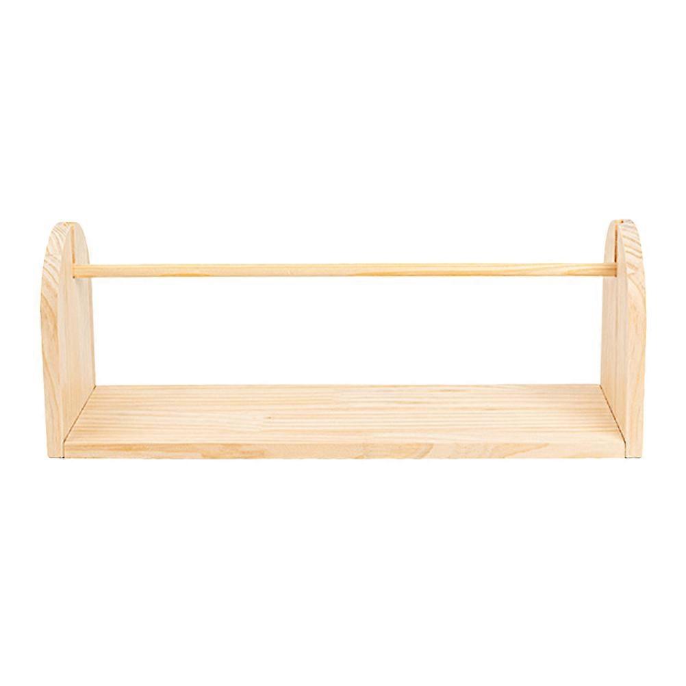 Wooden Yarn Spool Holder for Decoration Light Yellow Rotatable Yarn Storage Rack Practical and