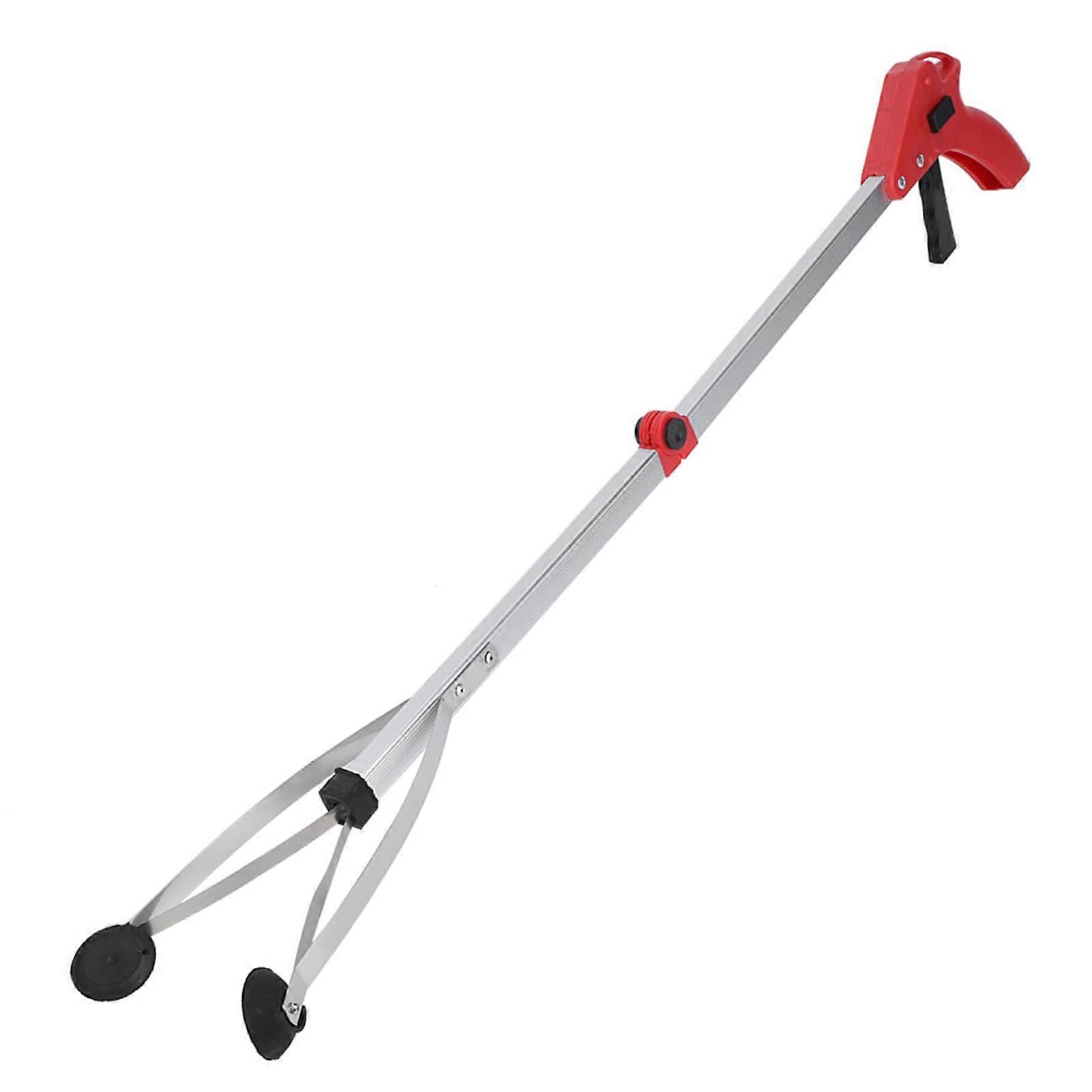 Grabber Reacher Tool, Foldable Trash Picker with Red Grip, Garden Debris Collector, Lightweight Litter Picker