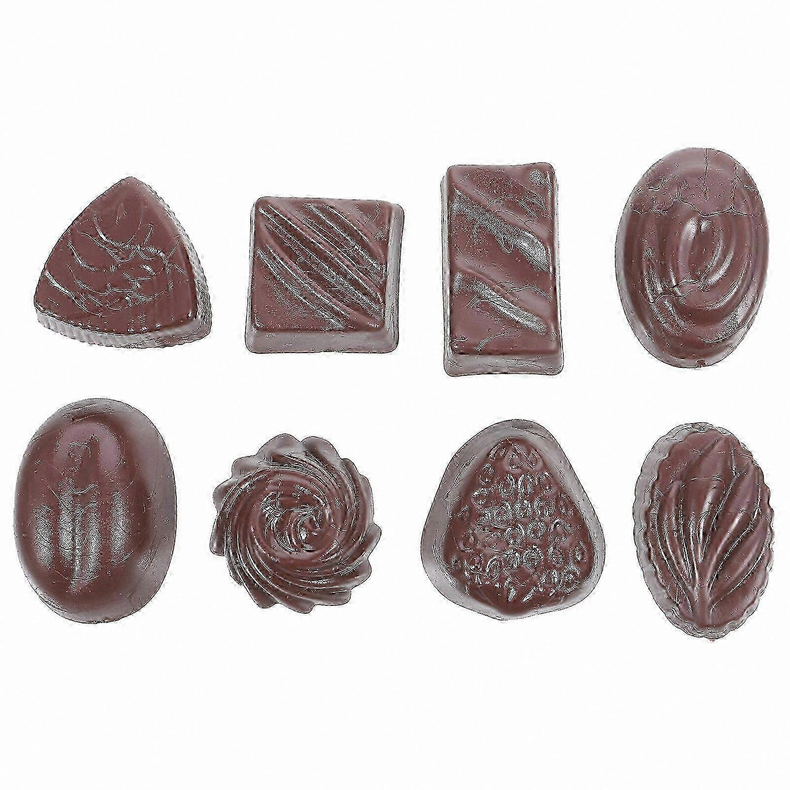 8-Piece Realistic Artificial Chocolate Models for Display and Photography Props Simulated Food Decor Fake Candy Replicas