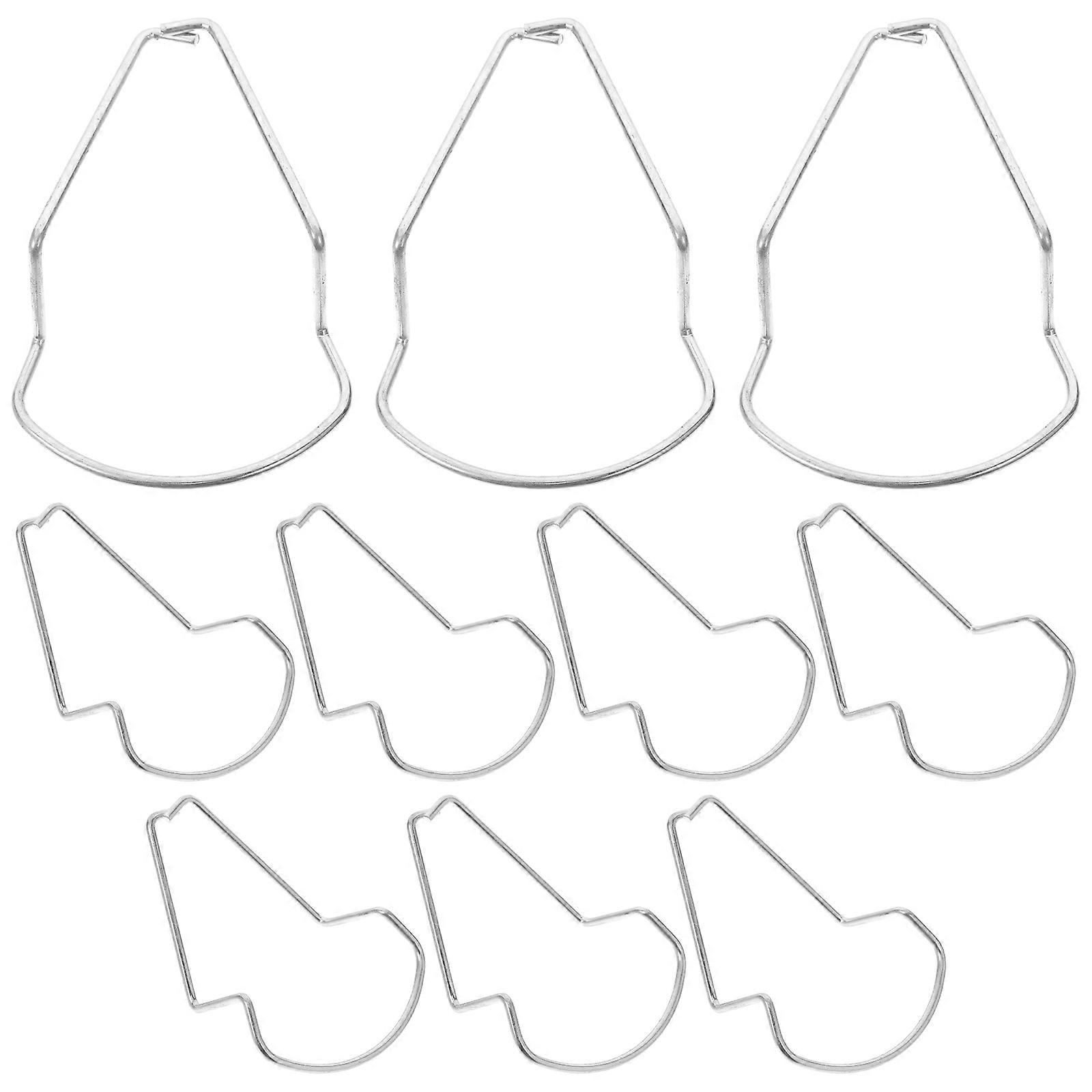 WORGEOUS 10 Pcs Guard Handle Wire Rattan Single Hole Pull Filler Bracelets Unique Knobs Silver