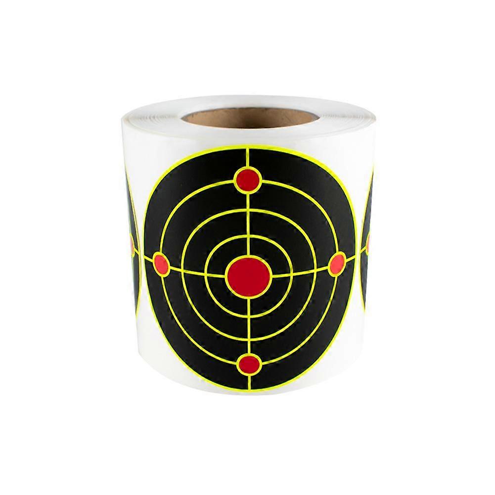 Fluorescent Yellow Shooting Target Stickers High Visibility Adhesive Roll For Precision Practice Easy Storage 100 200 Pcs